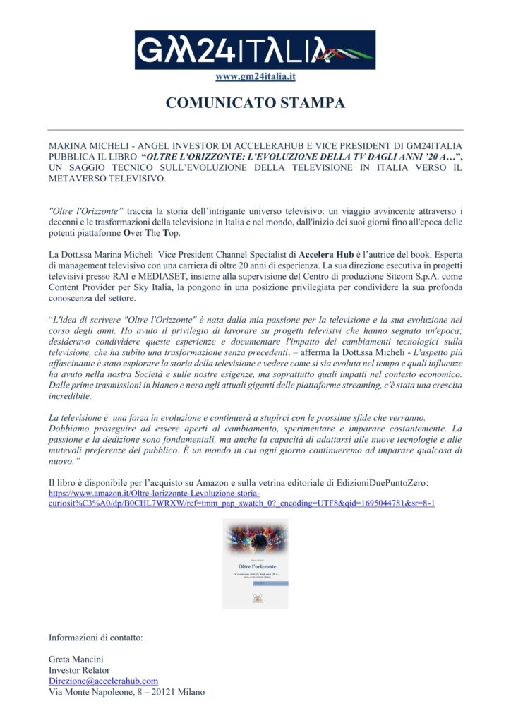 COMUNICATO STAMPA_OLTRE L'ORIZZONTE